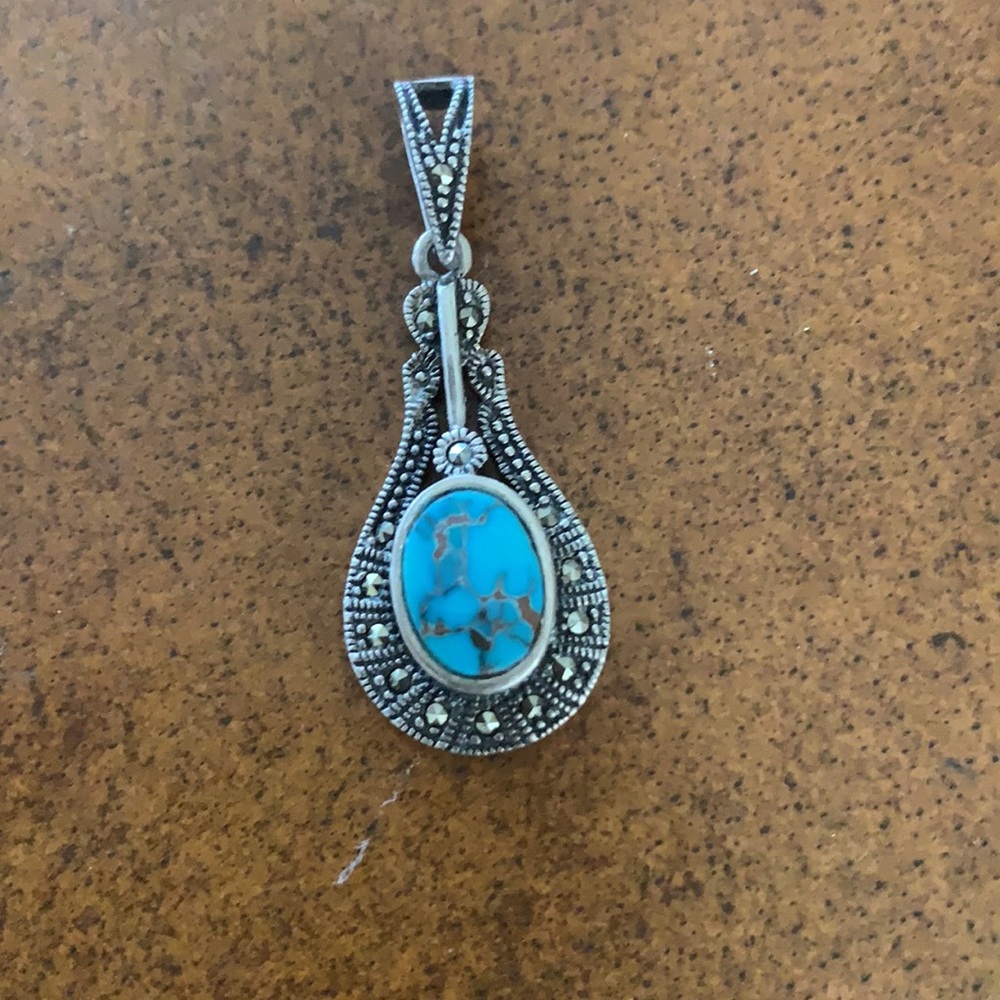 Vintage Iranian turquoise silver925 authentic 100% - Picture 4 of 5